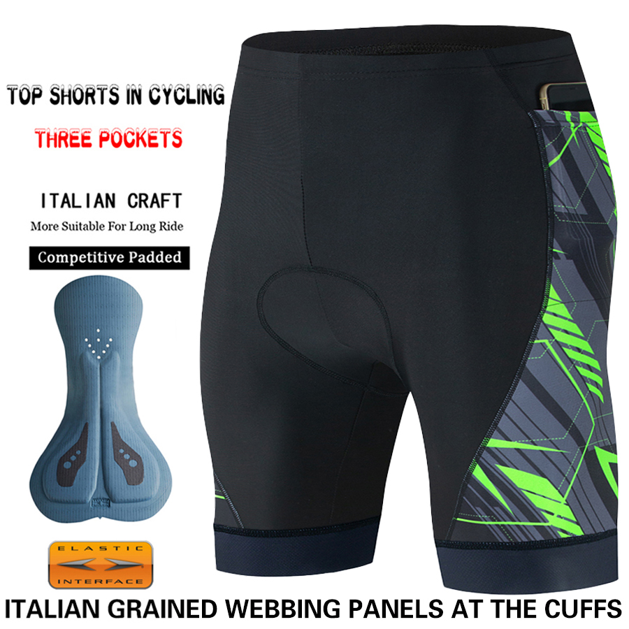 Mountain Biking Body Armour - 3 Pockets Men's Cycling Shorts MTB